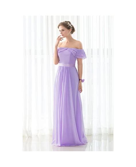 Stylish Purple Long Chiffon Off Shoulder Bridesmaid Dress Cy0283d 82