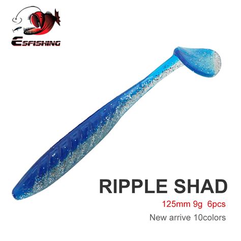 Esfishing New Quality Lure Ripple Shad Mm T Tail Jigging Lure Pesca