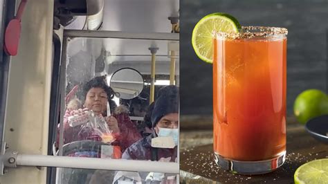 Video Mujer Se Prepara Michelada En El Transporte Público Sabrosita