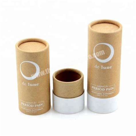 Round Kraft Paper Cylinder Box Round Paper Kraft Box For Glass Jar