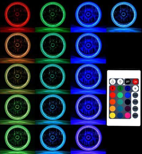 7 Multi Color White Red Blue Green RGB SMD LED Halo Angel Eye 6K HID