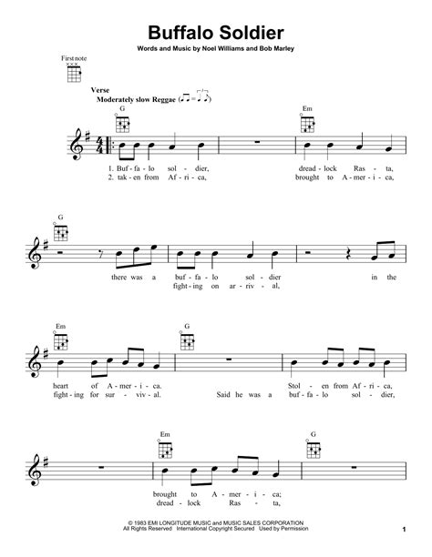 Buffalo Soldier Guitar Chords