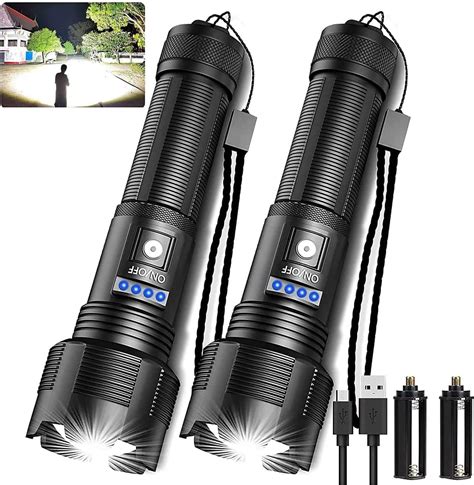 Amazon Hoxida Rechargeable Led Tactical Flashlights High Lumens