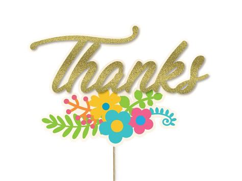 Thanks Cake Topper Thank You Cake Topper Custom Cake Topper Etsy