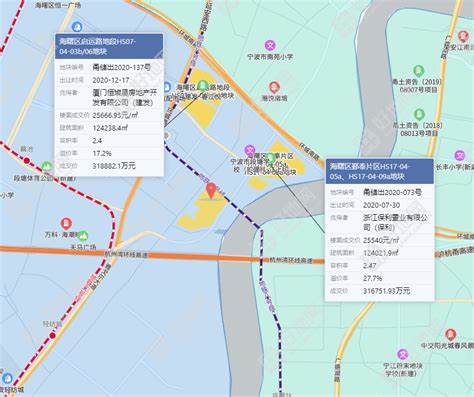 宁波集中供地海曙区战报：2宗地封顶总价437亿，总计竞自持178万方好地网