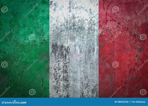 Italy Flag Painted on a Wall Stock Illustration - Illustration of material, banner: 98092236