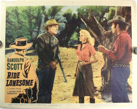 Ride Lonesome Lobby Card Movie Posters Vintage Pernell Roberts