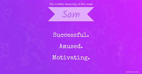 The hidden meaning of the name Sam | Namious