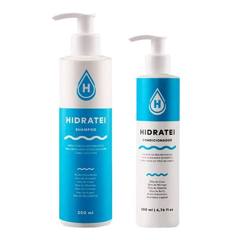Hidratei Shampoo E Condicionador - Kit Hidratei Multifuncional Shampoo 250ml + Condicionador 200ml ...