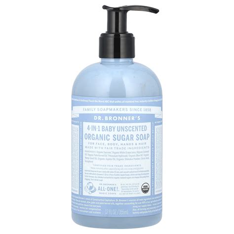 Dr Bronner S 4 In 1 Organic Sugar Soap For Face Body Hands Hair