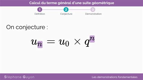 Calcul du terme général dune suite géométrique YouTube