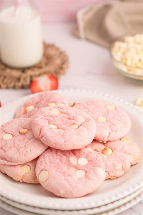 Easy Strawberry Cake Mix Cookies Recipe Simply Stacie