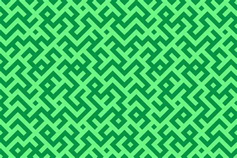 Green Seamless Geometric Maze Pattern Graphic By Cutepik Creative Fabrica