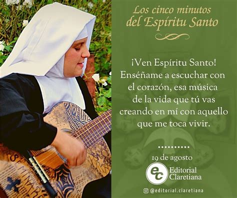 Frases August Holy Spirit Musica Life Peace