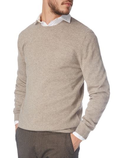 Christian Berg Men Pullover Aus Kaschmir Taupe Melange Online Kaufen