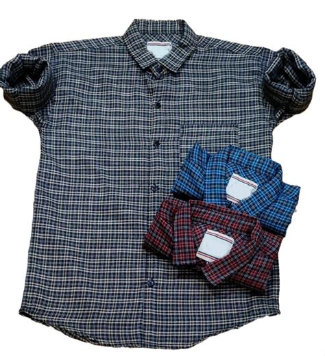 Printed Collar Neck Men Cotton Check Shirt Machine Wash At Rs 175 In