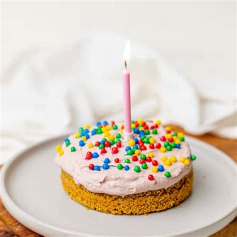 Easy And Healthy Single Serve Birthday Cake Nourishing Niki