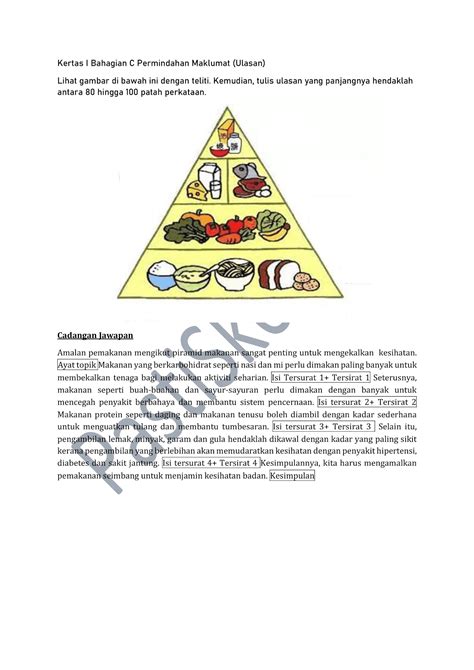 Pastiskorbm Ulasan Amalan Pemakanan Seimbang Jawapan