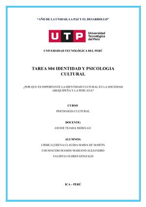 TA1 Tarea Académica N1 Indicaciones y Rúbrica PRESENTACIÓN DEL