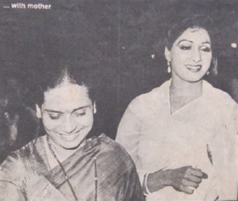 Sridevi Sridevi With Her Mother Rajeshwari At The Launch Of Chandni