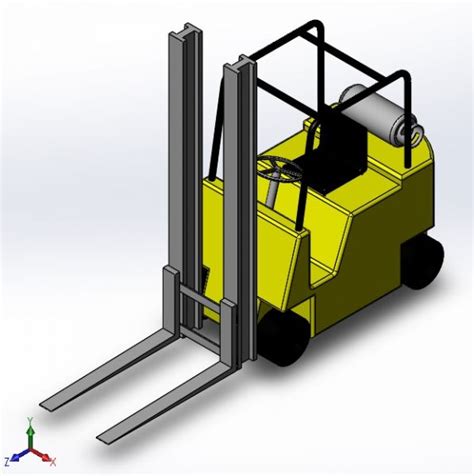 Forklift Solidworks Model Thousands Of Free Cad Blocks