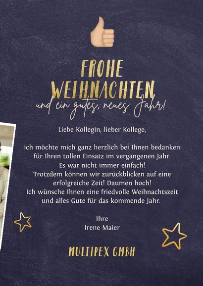 Weihnachtskarte Mitarbeiter Daumen Hoch Send A Smile