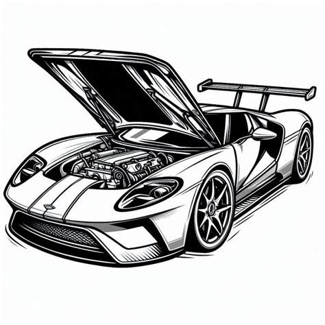 Desenho De Carro Esportivo Para Imprimir E Colorir Pintar E Colorir