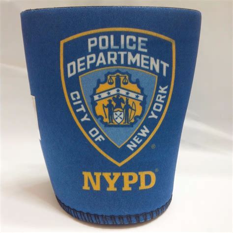 Nypd City Of New York Police Department Cup Cooley Can Cooler Drink Ebay