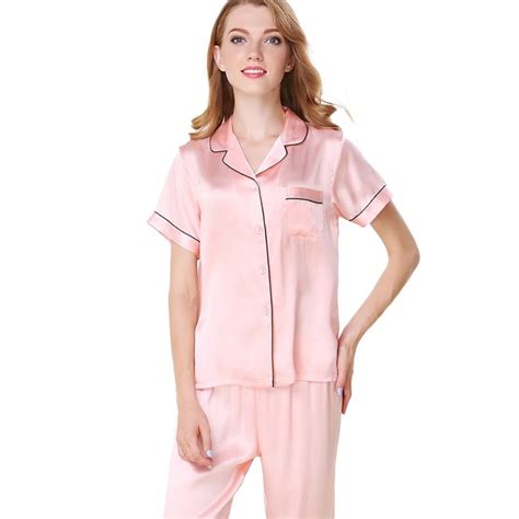 Momme Silk Shirt And Pants Pajama Set Silk Pajama Set Silk