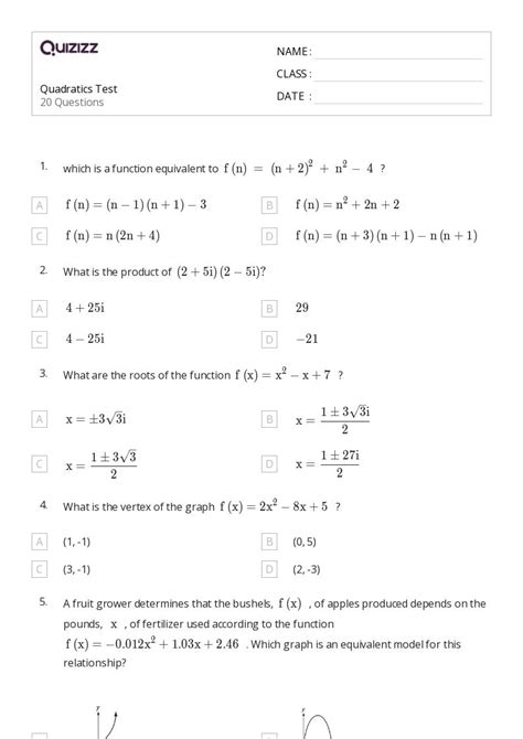 50 System Of Equations And Quadratic Worksheets On Quizizz Free And Printable