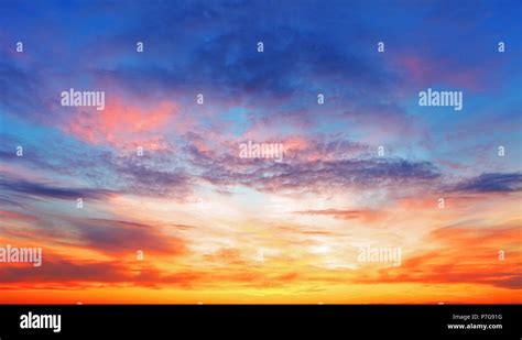 Texture Of Bright Evening Sky During Sunset Stock Photo Alamy