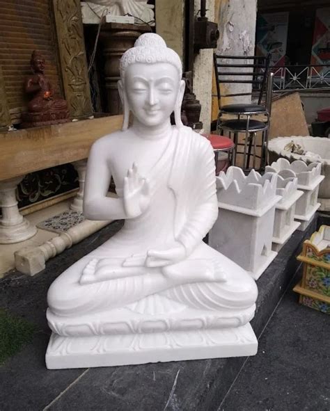 White Marble Buddha Statue Home At Rs 25000 In Jaipur Id 26741603512