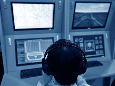 Flight controller stock image. Image of headset, flight - 22478517