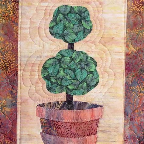 Topiary Trio Table Runner Or Wall Hanging Applique Quilt Pattern Pdf