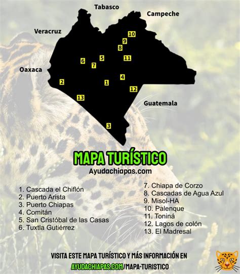 Mapa Tur Stico De Chiapas Actualizado Ayuda Chiapas