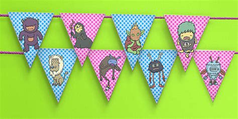 Monster Themed Bunting Professor Feito Twinkl