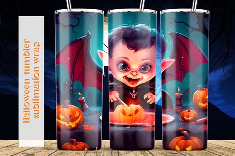 Halloween Tumbler Wrap Spooky 20 Oz Skinny Tumbler By Shuneika