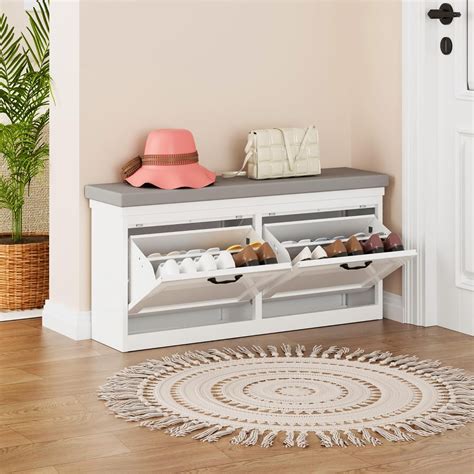shoe storage cabinet   flip drawers freestanding hidden slim