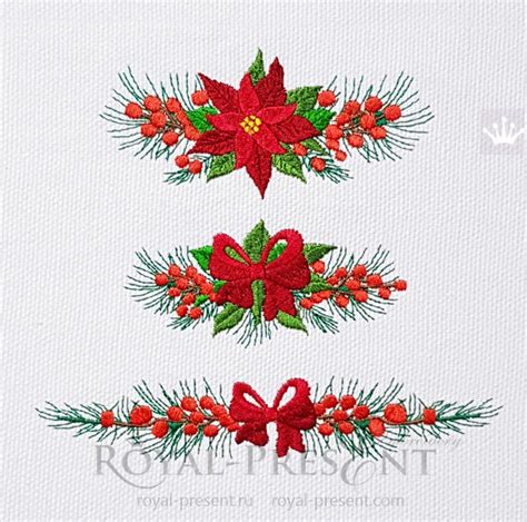 Christmas Borders Machine Embroidery Designs Etsy