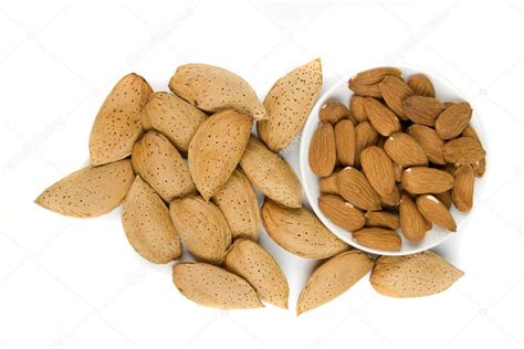 Almond fruit isolated on white — Stock Photo © igordutina #1807279