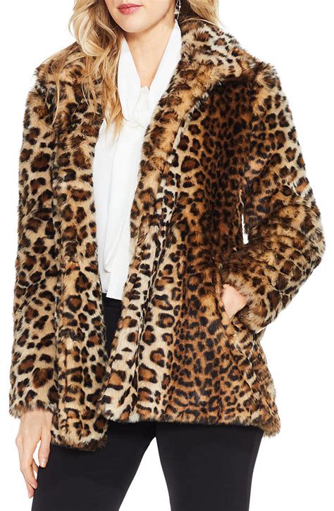 Vince Camuto Leopard Print Faux Fur Jacket Nordstrom