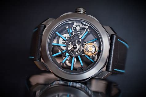 Hands-On - Bulgari Octo Tourbillon Sapphire Black-DLC Steel / Blue dial (Specs & Price)