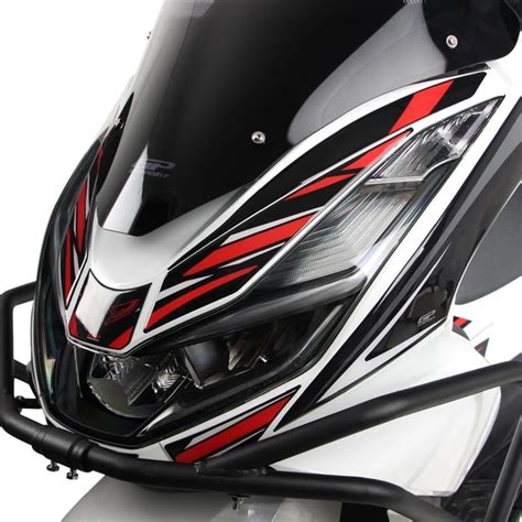 GPK Frontal Stickers Set For Honda PCX125 2021 2024 Black Grey Moto