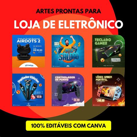 40 Artes Para Lojas De Eletrônicos 100 Editáveis Com Canva