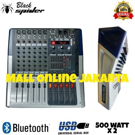 Jual Power Mixer Blackspider Channel Phy Watt Original