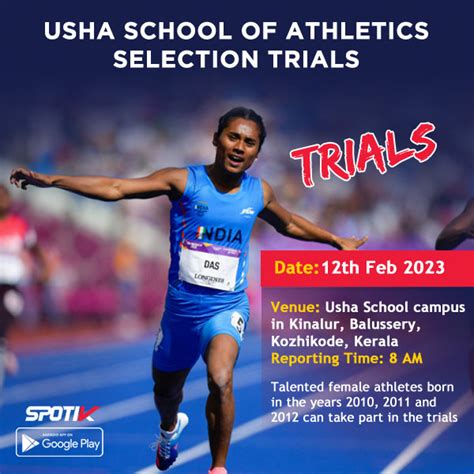 Usha School Of Athletics Selection Trials Kerala Us Health