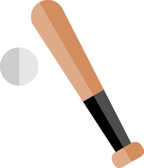 Wooden Baseball Bat Hitting Ball Sport 28653460 Png