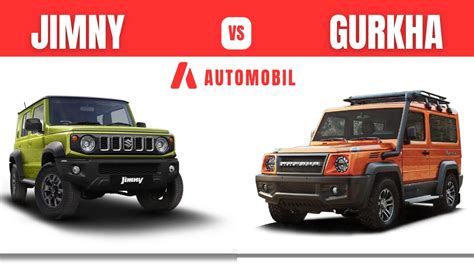 Maruti Suzuki Jimny Vs Force Gurkha Comparison Details Features