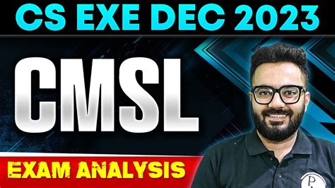 Cmsl Exam Analysis Cs Executive Dec Cs Wallah By Pw Youtube