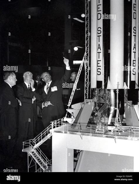 Rocket Scientist Wernher Von Braun Shows Us President Dwight